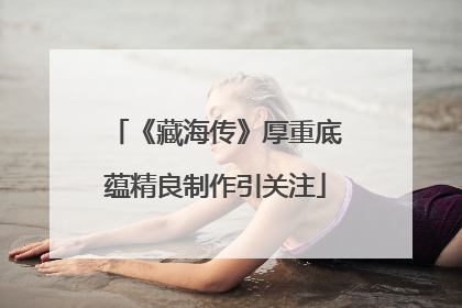 《藏海传》厚重底蕴精良制作引关注