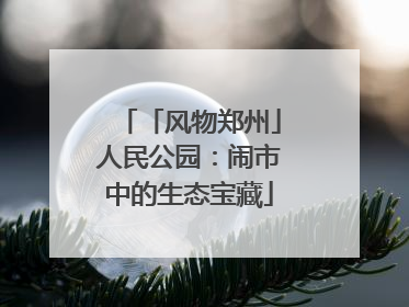 「风物郑州」人民公园：闹市中的生态宝藏