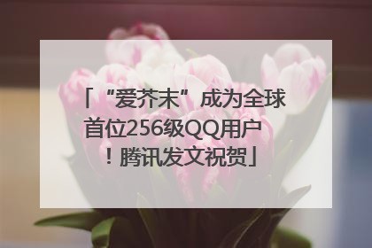 “爱芥末”成为全球首位256级QQ用户！腾讯发文祝贺