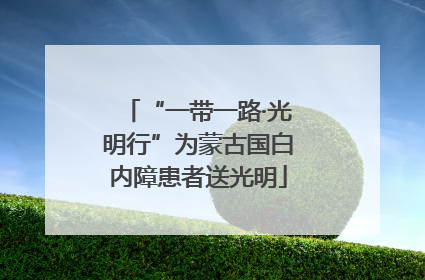 “一带一路·光明行”为蒙古国白内障患者送光明