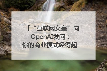 “互联网女皇”向OpenAI发问：你的商业模式经得起价格战考验么？