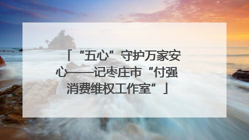 “五心”守护万家安心——记枣庄市“付强消费维权工作室”