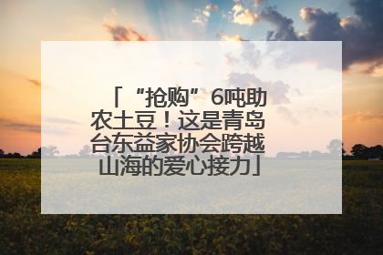 “抢购”6吨助农土豆！这是青岛台东益家协会跨越山海的爱心接力