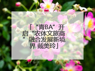 “青BA”开启“农体文旅商”融合发展新境界 戴美玲