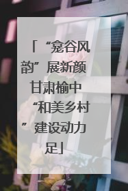 “龛谷风韵”展新颜 甘肃榆中“和美乡村”建设动力足