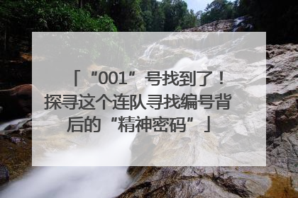 “001”号找到了！探寻这个连队寻找编号背后的“精神密码”
