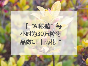 “AI眼睛”每小时为30万粒药品做CT｜雨花“创”世代