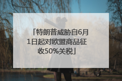 特朗普威胁自6月1日起对欧盟商品征收50%关税