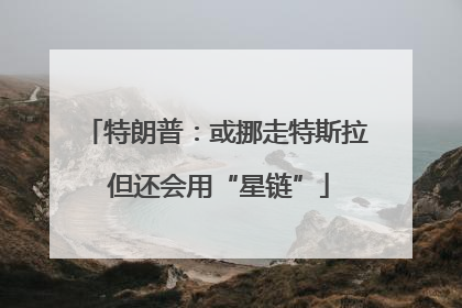 特朗普：或挪走特斯拉 但还会用“星链”