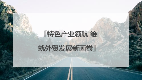 特色产业领航 绘就外贸发展新画卷