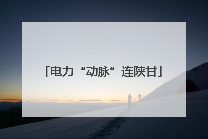 电力“动脉”连陕甘