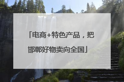 电商+特色产品，把邯郸好物卖向全国