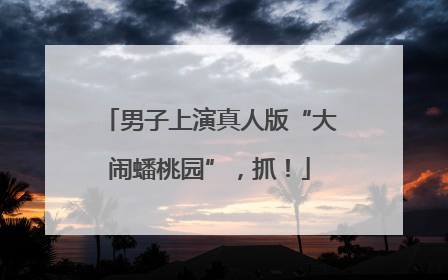 男子上演真人版“大闹蟠桃园”，抓！