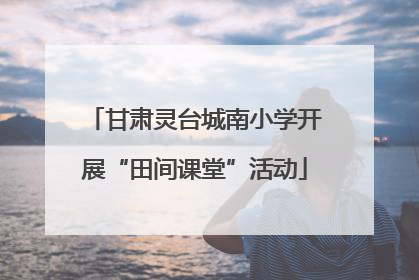 甘肃灵台城南小学开展“田间课堂”活动