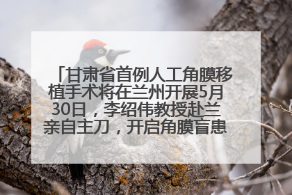 甘肃省首例人工角膜移植手术将在兰州开展5月30日，李绍伟教授赴兰亲自主刀，开启角膜盲患者复明新纪元
