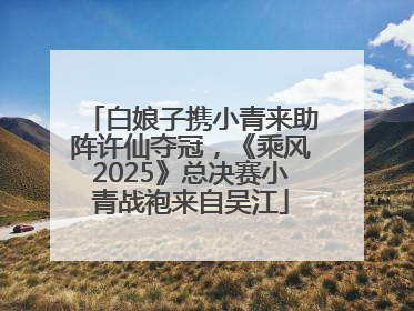 白娘子携小青来助阵许仙夺冠，《乘风2025》总决赛小青战袍来自吴江