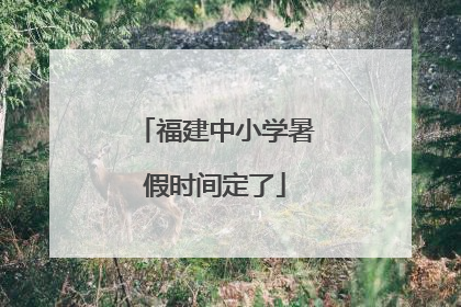 福建中小学暑假时间定了