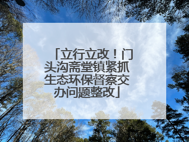立行立改！门头沟斋堂镇紧抓生态环保督察交办问题整改