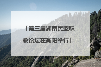 第三届湖南民盟职教论坛在衡阳举行