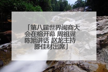 第八届世界闽商大会在榕开幕 周祖翼陈旭讲话 赵龙主持 滕佳材出席