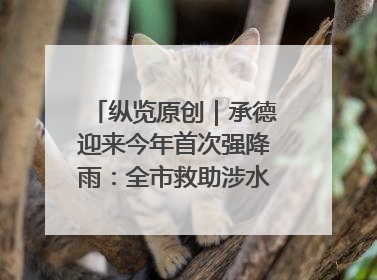 纵览原创｜承德迎来今年首次强降雨：全市救助涉水被困车辆30余辆，8日晚市区已无积水路段，交通恢复畅通