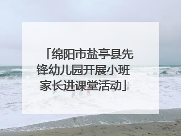 绵阳市盐亭县先锋幼儿园开展小班家长进课堂活动