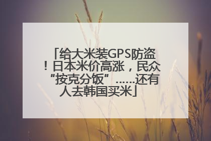 给大米装GPS防盗！日本米价高涨，民众“按克分饭”……还有人去韩国买米