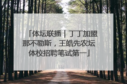 体坛联播｜丁丁加盟那不勒斯，王皓先农坛体校招聘笔试第一