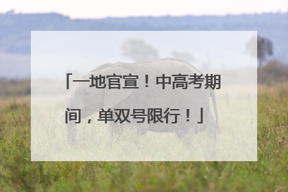 一地官宣！中高考期间，单双号限行！