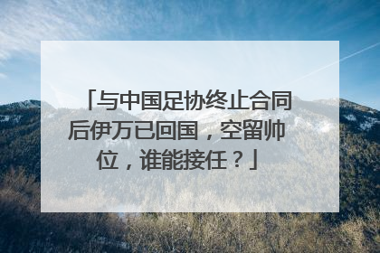 与中国足协终止合同后伊万已回国，空留帅位，谁能接任？