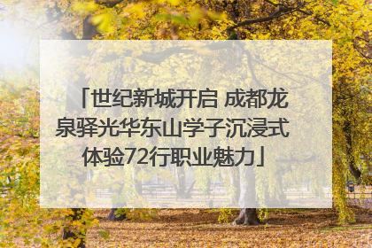 世纪新城开启 成都龙泉驿光华东山学子沉浸式体验72行职业魅力