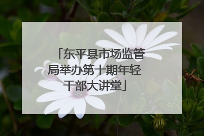 东平县市场监管局举办第十期年轻干部大讲堂
