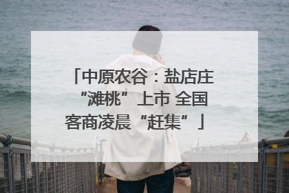 中原农谷：盐店庄“滩桃”上市 全国客商凌晨“赶集”