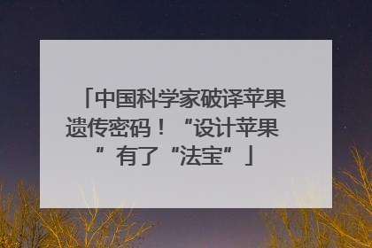 中国科学家破译苹果遗传密码！“设计苹果”有了“法宝”