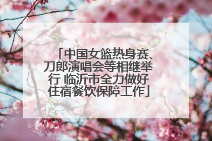中国女篮热身赛、刀郎演唱会等相继举行 临沂市全力做好住宿餐饮保障工作