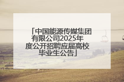 中国能源传媒集团有限公司2025年度公开招聘应届高校毕业生公告