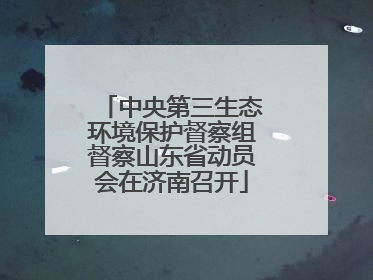 中央第三生态环境保护督察组督察山东省动员会在济南召开