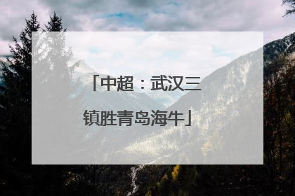 中超：武汉三镇胜青岛海牛