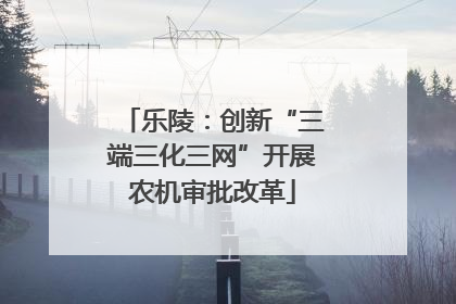 乐陵：创新“三端三化三网”开展农机审批改革