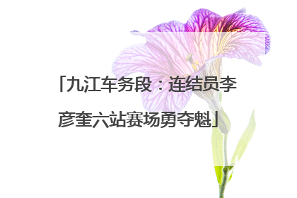 九江车务段：连结员李彦奎六站赛场勇夺魁