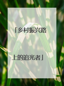 乡村振兴路上的追光者