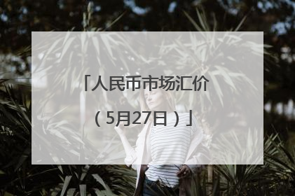 人民币市场汇价（5月27日）