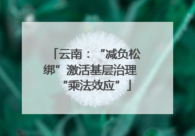 云南：“减负松绑”激活基层治理“乘法效应”