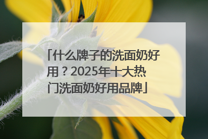 什么牌子的洗面奶好用？2025年十大热门洗面奶好用品牌