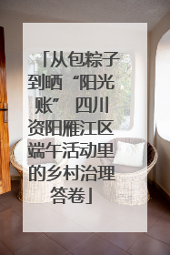 从包粽子到晒“阳光账” 四川资阳雁江区端午活动里的乡村治理答卷