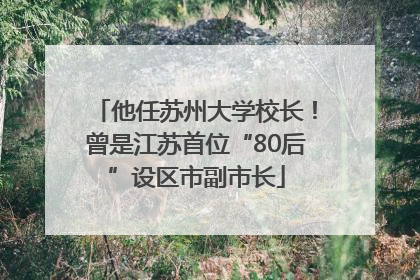 他任苏州大学校长！曾是江苏首位“80后”设区市副市长