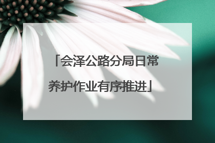 会泽公路分局日常养护作业有序推进