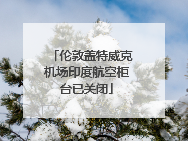 伦敦盖特威克机场印度航空柜台已关闭