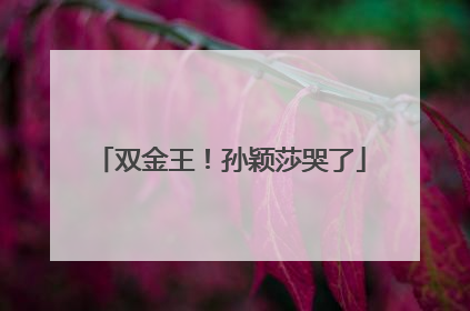 双金王！孙颖莎哭了