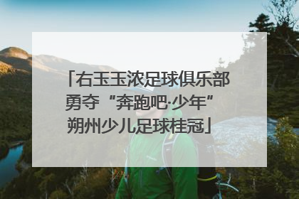 右玉玉浓足球俱乐部勇夺“奔跑吧·少年”朔州少儿足球桂冠